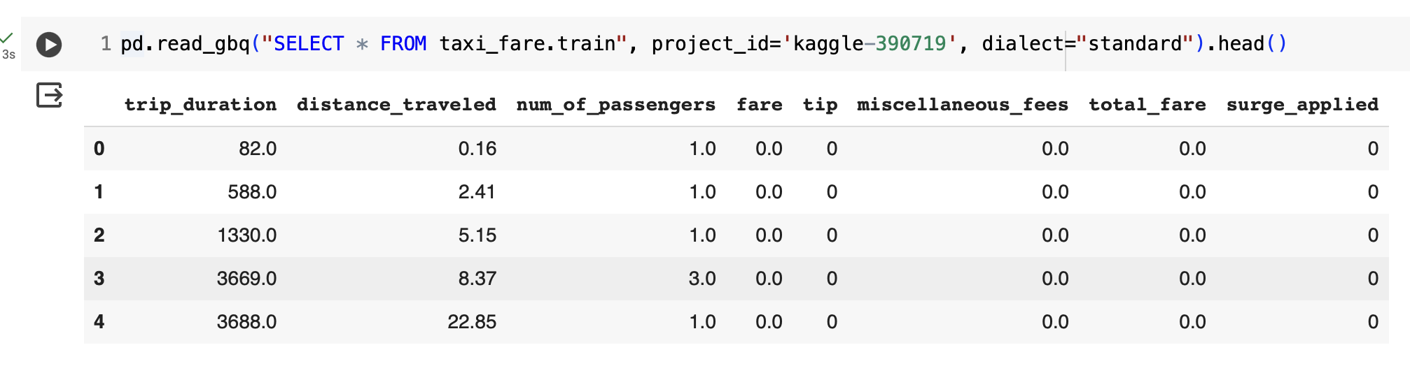 loaded from big query
