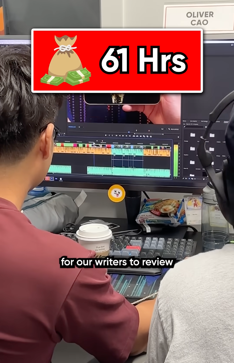 60 hours of work per video